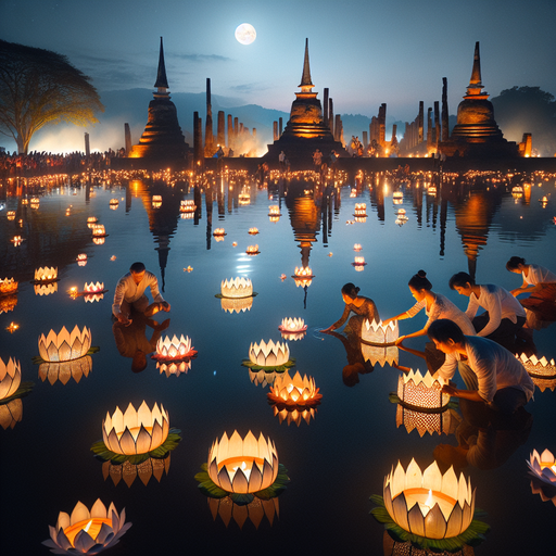 Loi Krathong - Sukhothai Paint By Diamonds