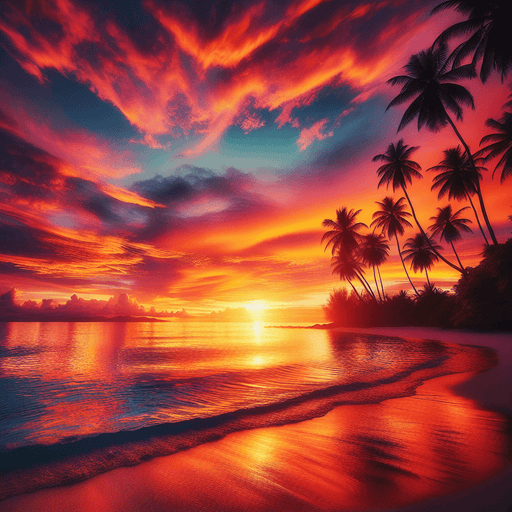 Tropical Sunset Horizon Paint By Diamonds