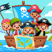 Pirate Pals On A Treasure Hunt Paint By Diamonds Art