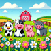 Happy Farm Animals Paint By Diamonds Kits