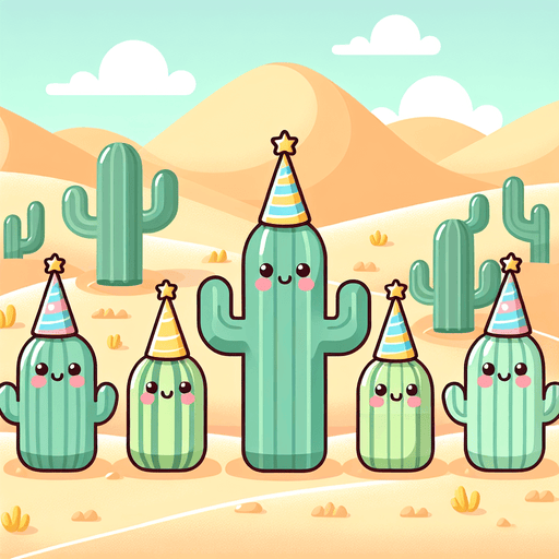 Cute Cactus Desert Party DIY Paint By Diamonds