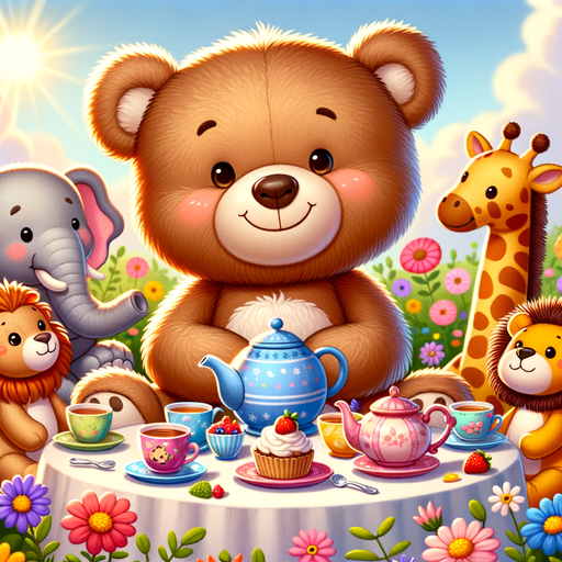 Cuddly Teddy Bear Tea Party Paint By Diamonds Art