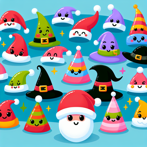 Hilarious Holiday Hats Paint By Color