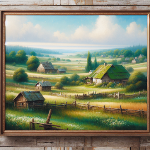 Rural Countryside Charm Painting Diamond Kit