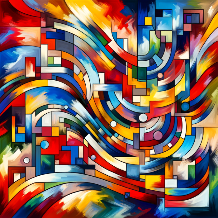 Colorful Abstract Expression Diamonded Painting Kits