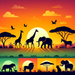 Sunset Safari Adventure Paint By Diamond