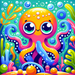 Colorful Octopus Painting Diamond Kit