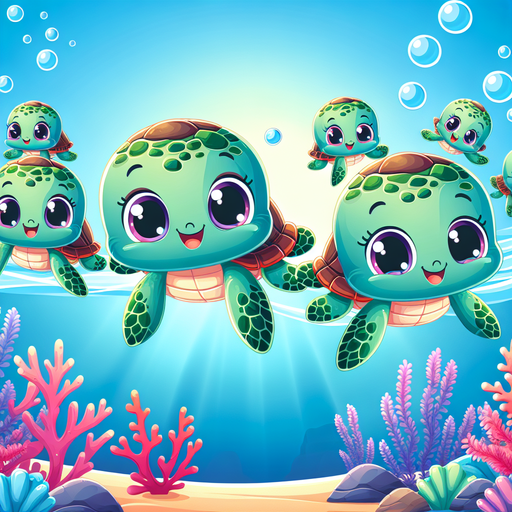 Cute Turtles Diamonded Painting Kits
