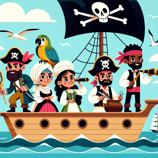 Adventurous Pirate Crew Painting By Diamonds Kit