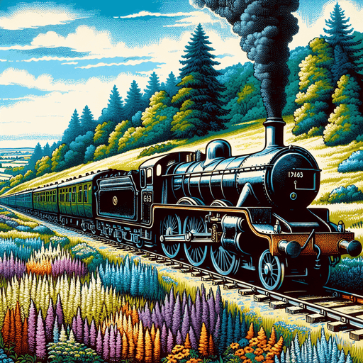 Vintage Train Adventure Paint By Diamonds Art