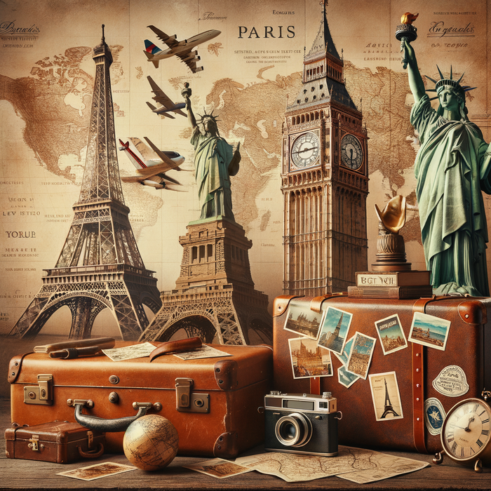 Vintage Travel Adventure 5D DIY Paint By Diamond Kit