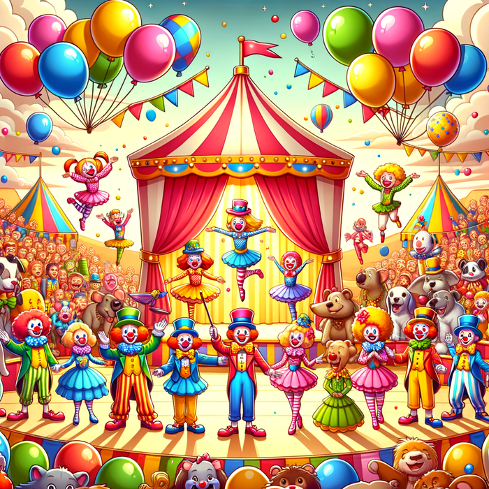 Cheerful Circus Paint By Diamonds Kits