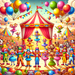 Cheerful Circus Paint By Diamonds Kits