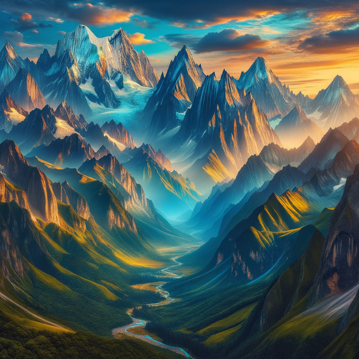 Majestic Mountain 5D DIY Paint By Diamond Kit