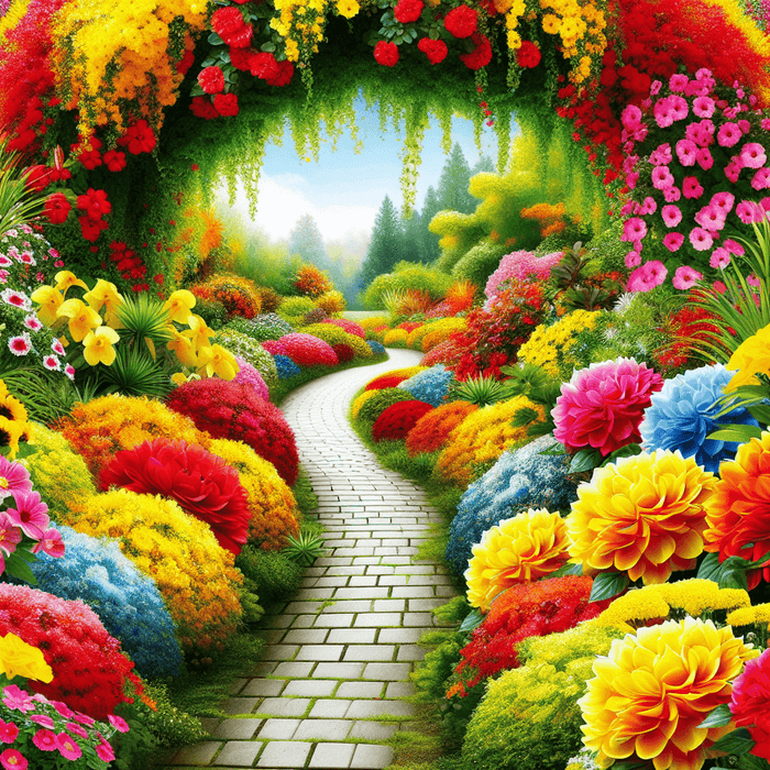 Lush Garden Path Paint By Color