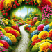 Lush Garden Path Paint By Color