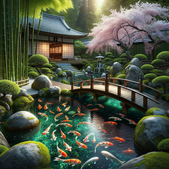 Serene Zen Garden with Koi Fish 5D DIY Paint By Diamond Kit