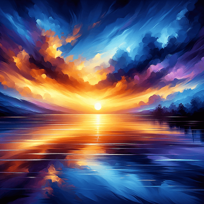 Charming Sunset Over Water Diamonded Painting Kits