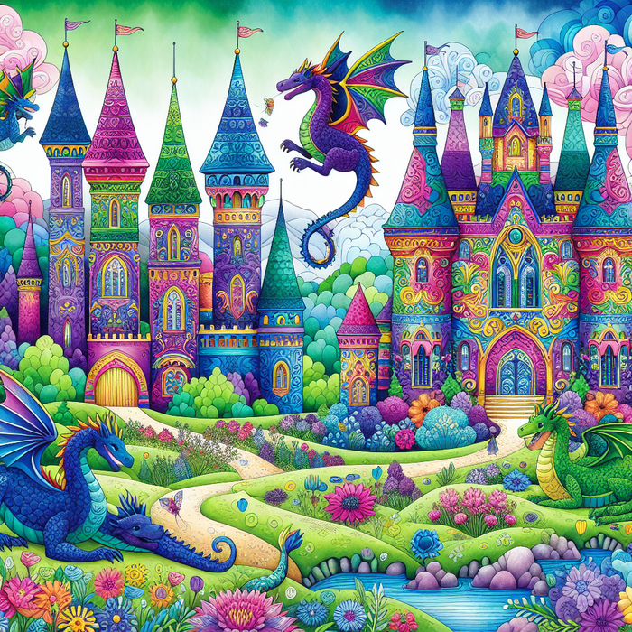 Colorful Fantasy World Paint By Diamonds Kits