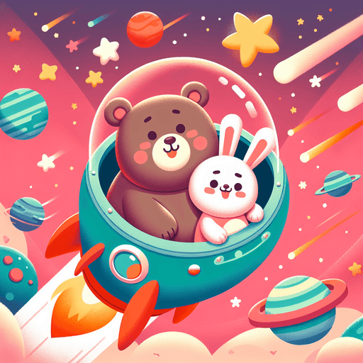 Friendly Animal Space Crew Painting By Diamonds Kit