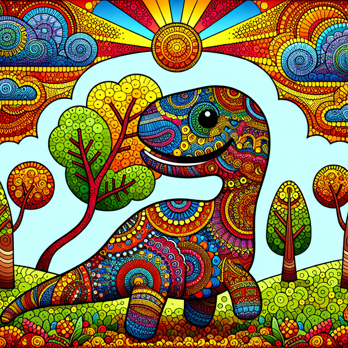 Dandy Doodle Dinosaur Paint By Diamonds