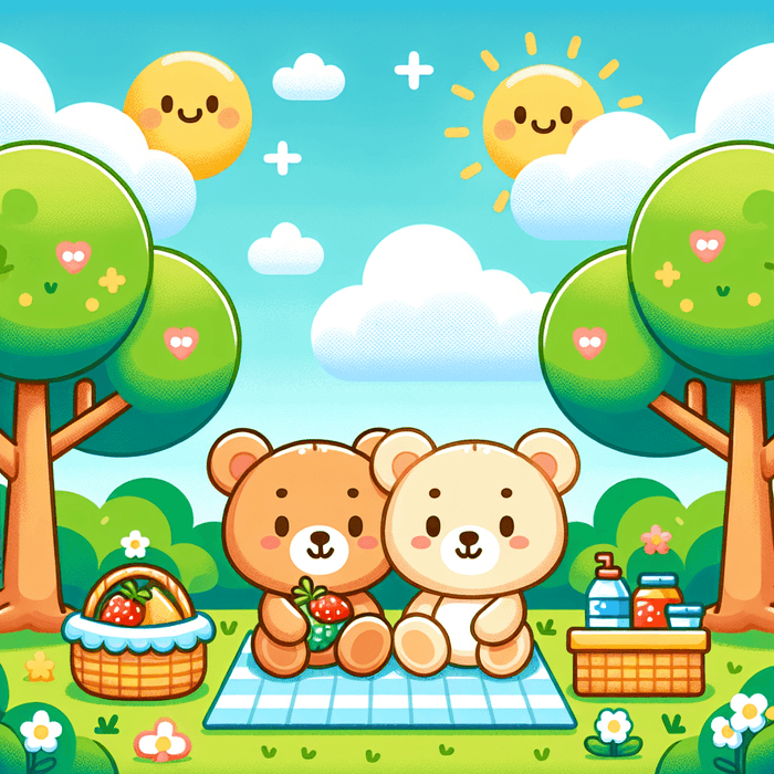Teddy Bear Picnic DIY Paint By Diamonds