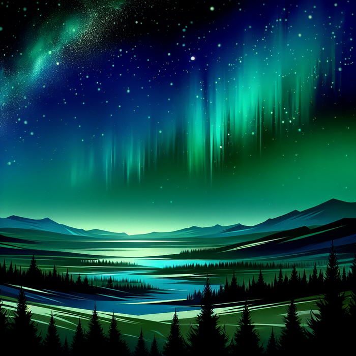 Majestic Northern Lights Paint By Diamonds Art