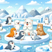 Adorable Arctic Adventure Painting Diamond Kit