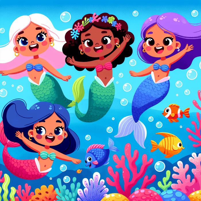 Merry Mermaids Paint By Color