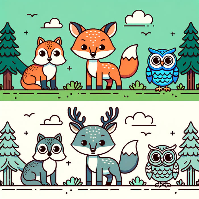 Friendly Forest Animals Paint By Diamond