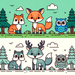 Friendly Forest Animals Paint By Diamond