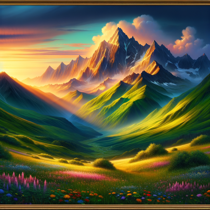 Majestic Mountain Range 5D DIY Paint By Diamond Kit