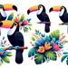 Tropical Toucan Treat Paint By Diamonds Kits