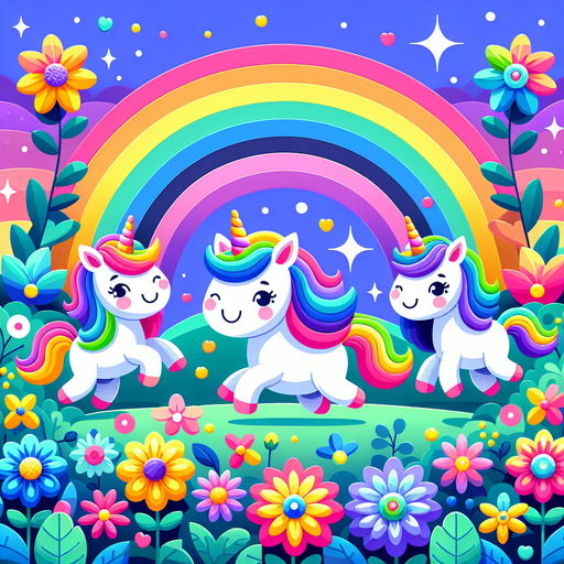 Dreamy Unicorn Field Paint By Diamond