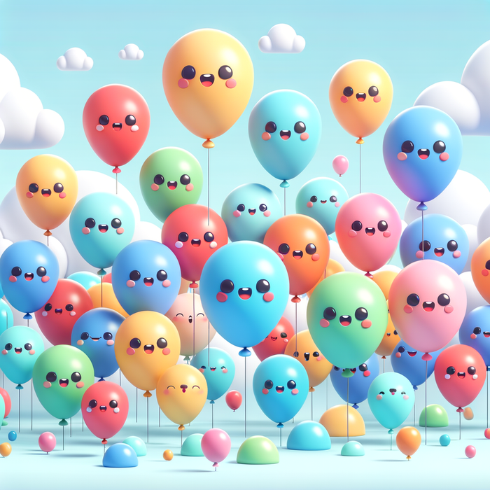 Colorful Balloon Adventure Paint By Color