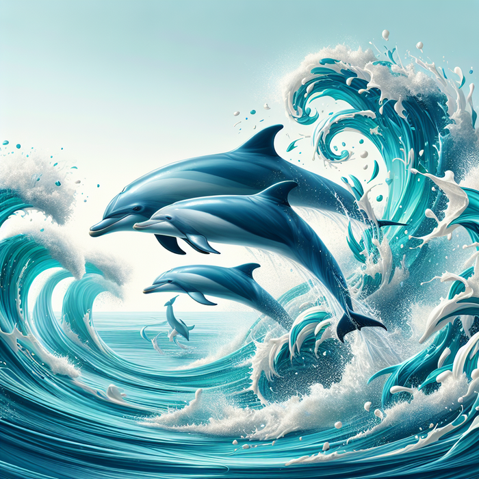 Oceanic Dolphin Dance Paint By Diamonds Kits