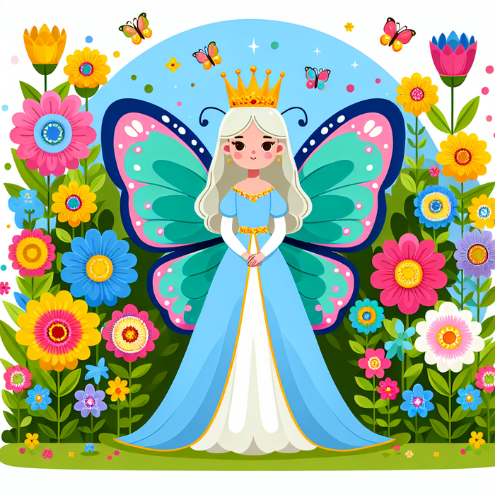 Butterfly Princess's Flower Kingdom Paint By Diamonds Art