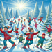 Winter Ski Fun Paint By Color