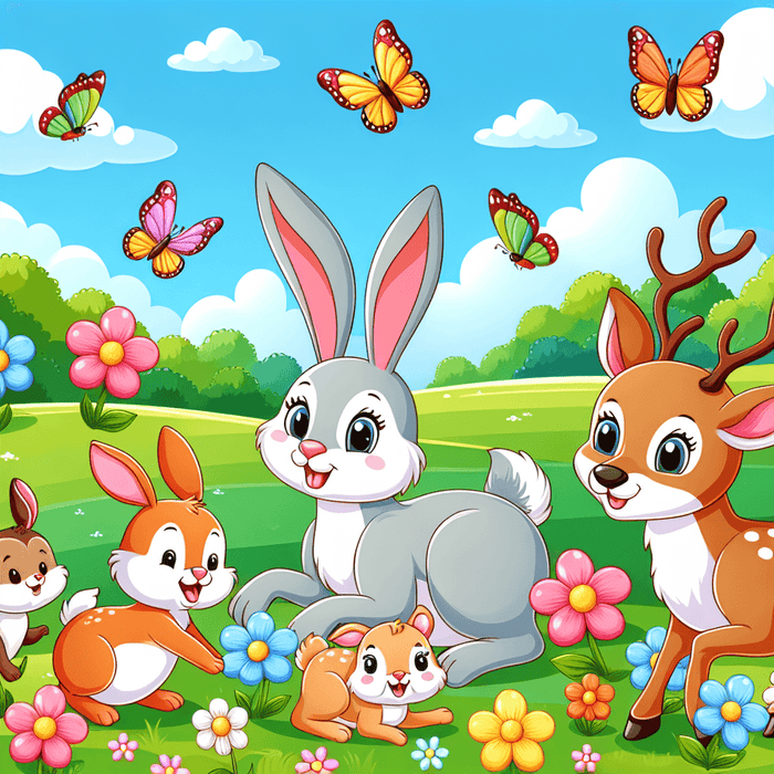 Merry Meadow Frolic Paint By Diamonds Art