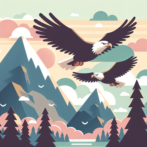 Mountain Mystery With Gliding Eagles Paint By Diamond