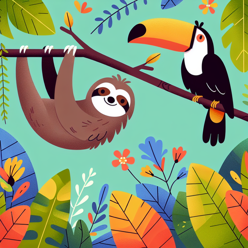 Gentle Rainforest Animals Paint By Diamond