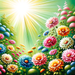 Cheerful Garden Blossoms Paint By Color