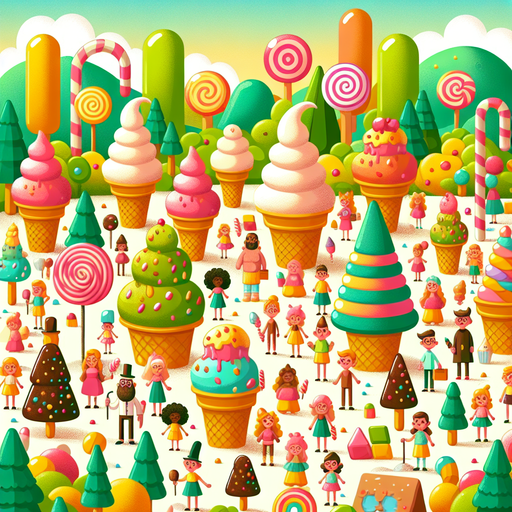 Bubbly Ice Cream Land Diamonded Painting Kits
