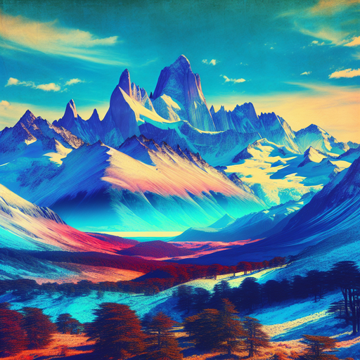 Majestic Snowy Mountain Peaks Painting By Diamonds Kit