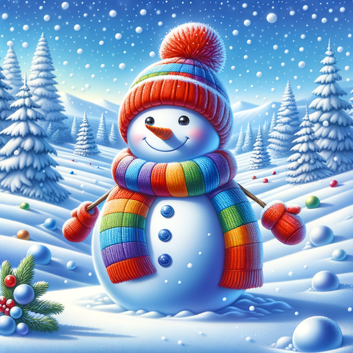 Frosty Snowman Delight Paint By Diamonds Kits