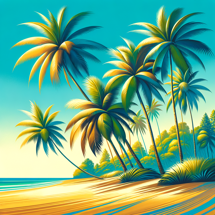 Breezy Palm Paradise Paint By Diamonds Art