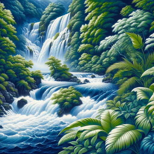 Harmonious Waterfall Cascade Diamond Painting