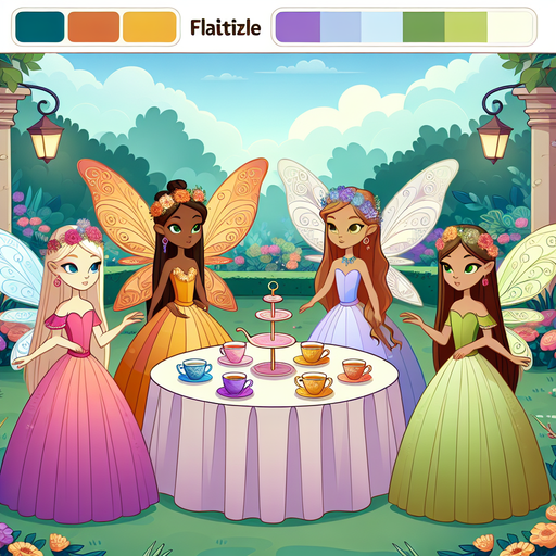 Fantasy Fairy Tea Party Painting Diamond Kit