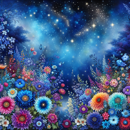 Mystical Night Garden Paint By Diamonds Art