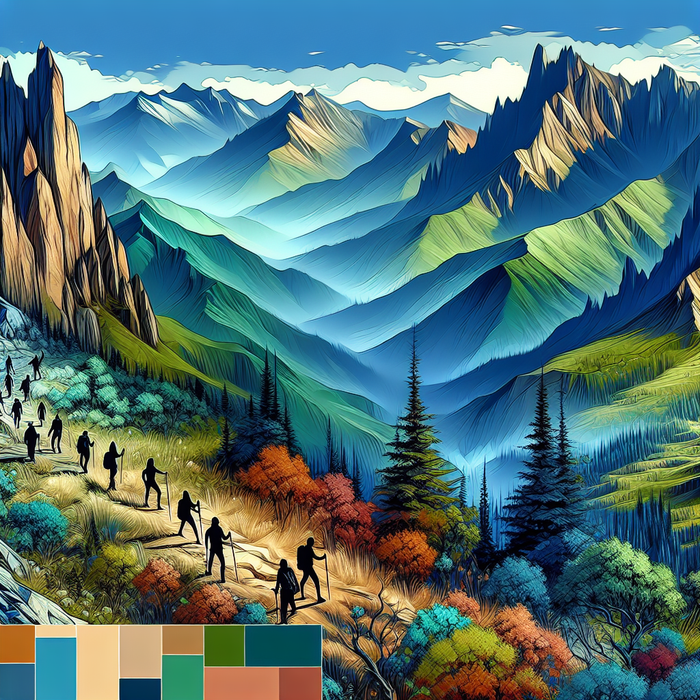 Adventurous Mountain Trek Painting By Diamonds Kit